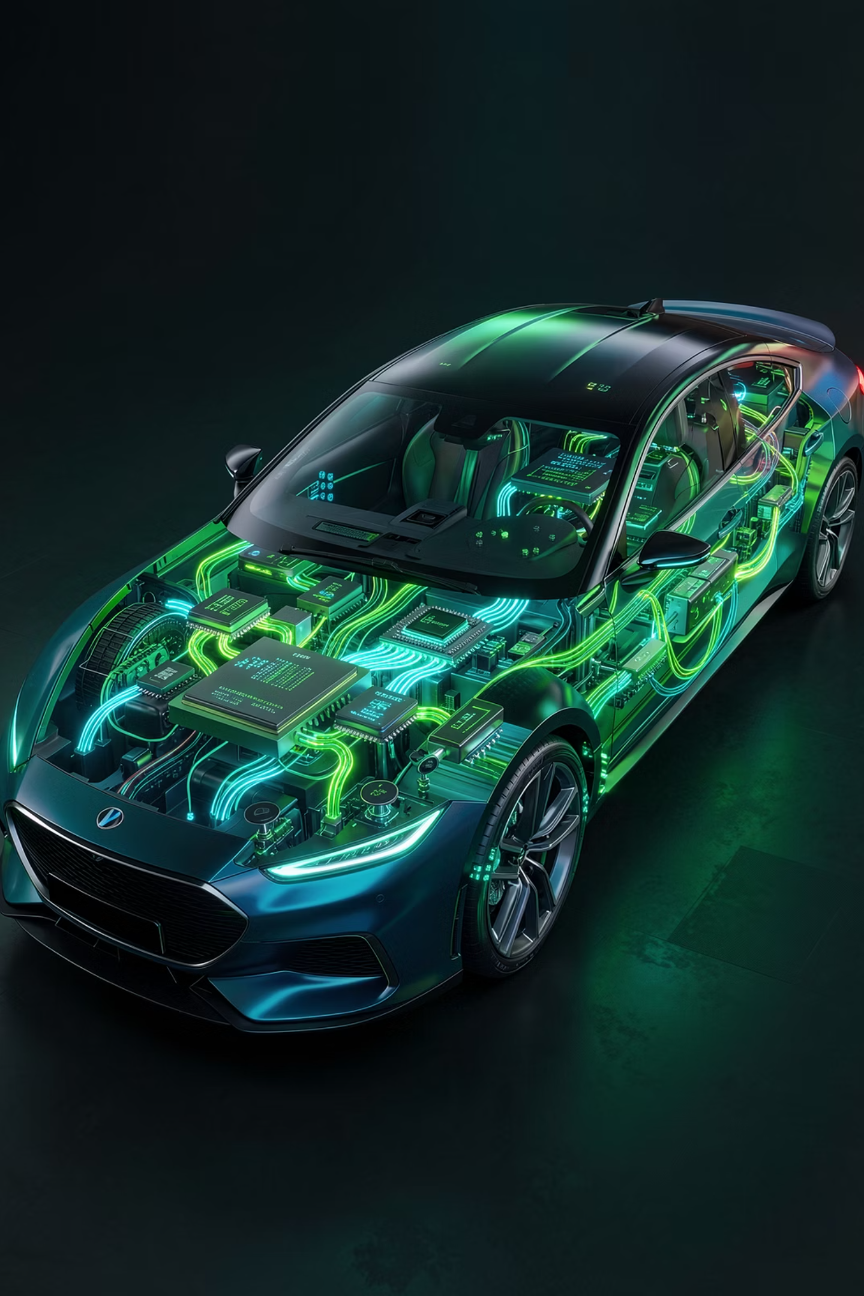 Software-Defined Vehicle — cross-domain ECU architecture